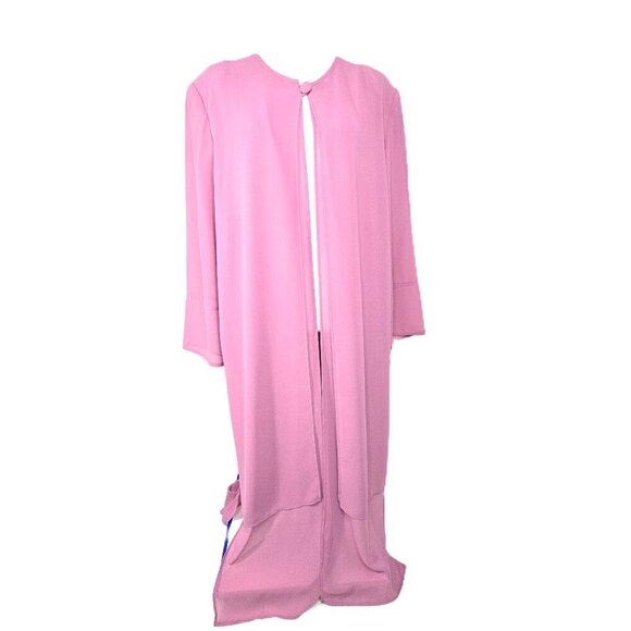 Vintage Christie of California Dusty Rose Open Front Long Sleeve Maxi Cardigan - Picture 1 of 8
